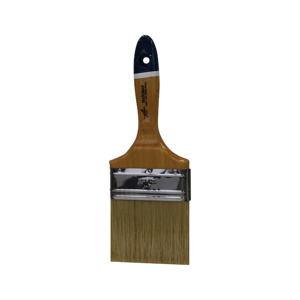 4 Flat Sash Paint Brush, 100% White China Bristle, Wood Handle